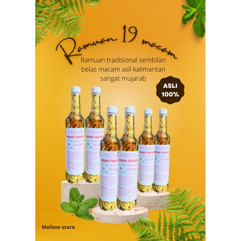 

cod ramuan tradisional 19 macam ramuan khas kalimantan botol kaca