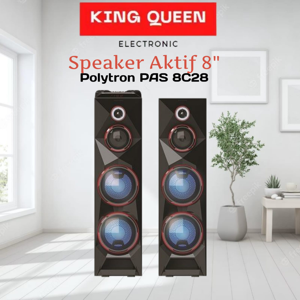 Speaker Aktif 8" Polytron PAS 8CF28 ( Bluetooth, New Look )