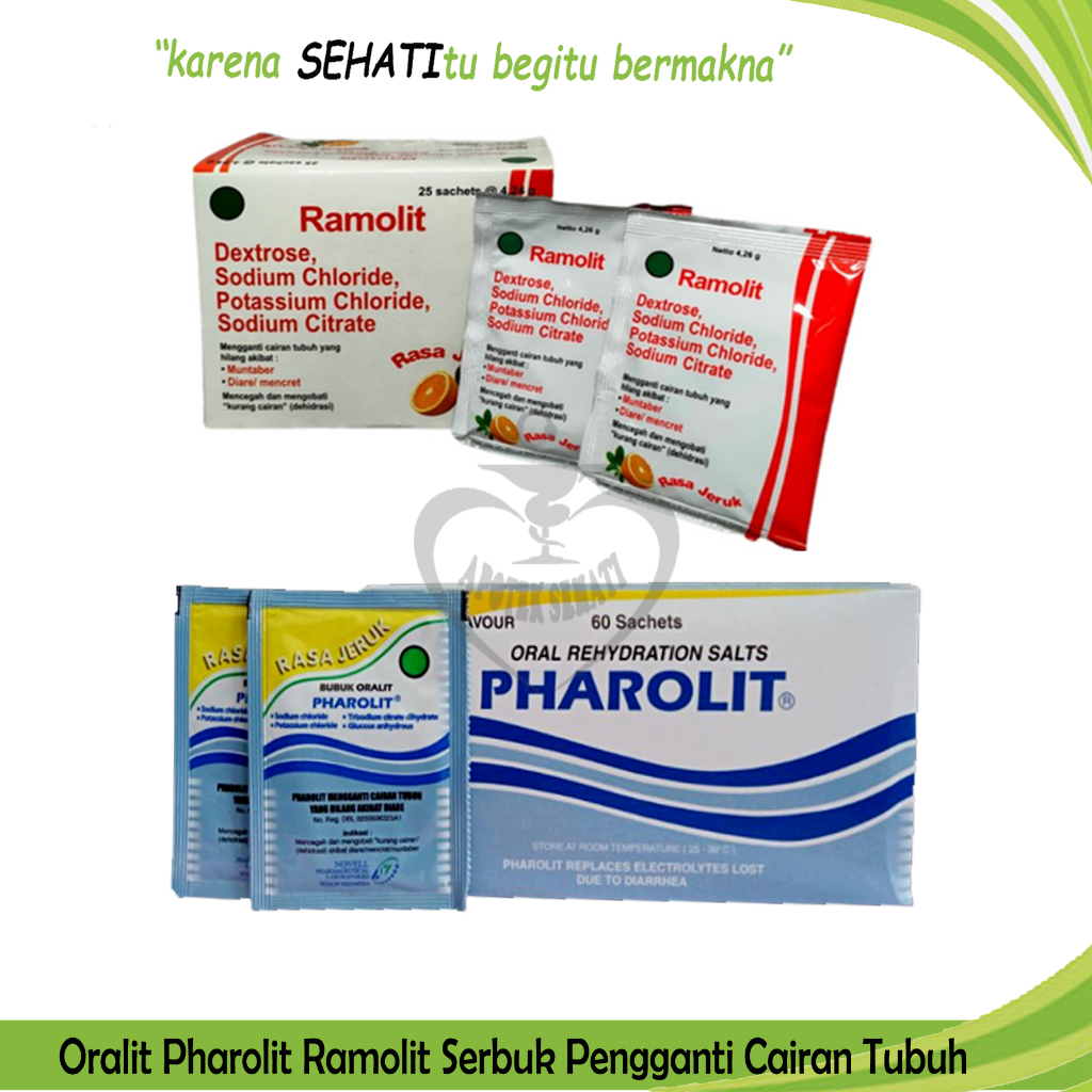 Oralit Ramolit Sachet Pengganti Cairan Tubuh Dehidrasi