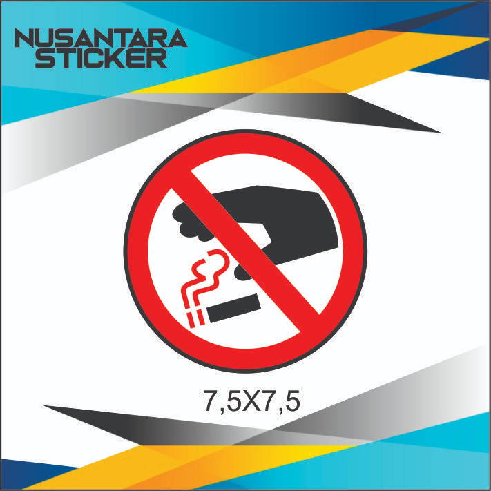 stiker motor dilarang ambil rokok
