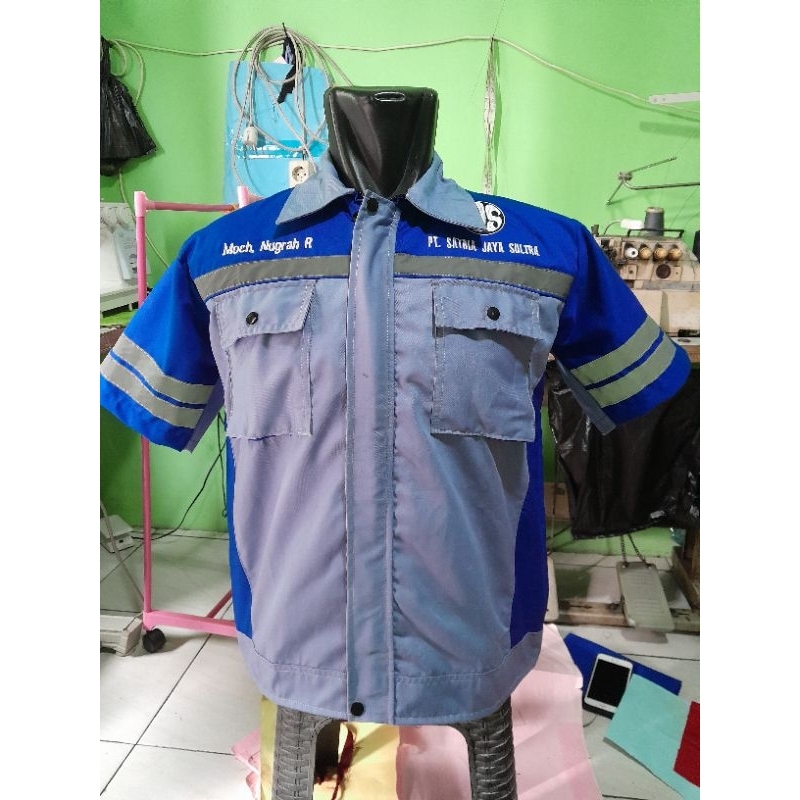 Wearpack atasan safety pria bisa custom suka suka/ seragam kerja operator