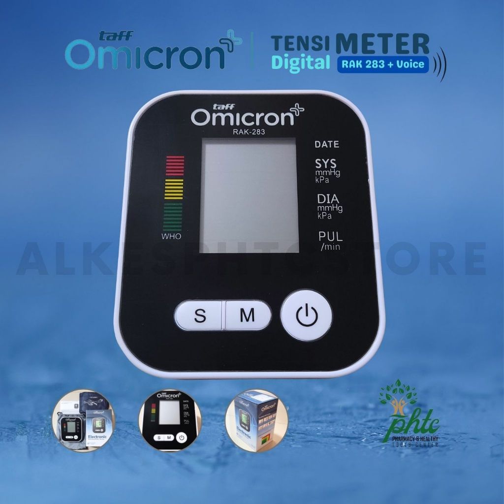 Taff Omicron RAK-283 Tensimeter Digital RAK 283 + Voice l Alat Ukur Tekanan Darah RAK283 Omicron