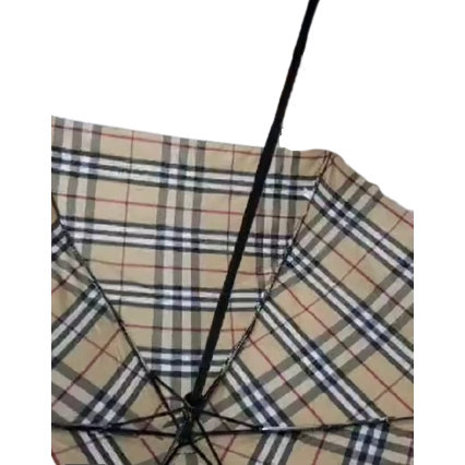 Payung Lipat 3 Otomatis motif Fashion Burberry Kotak Kotak Stylist