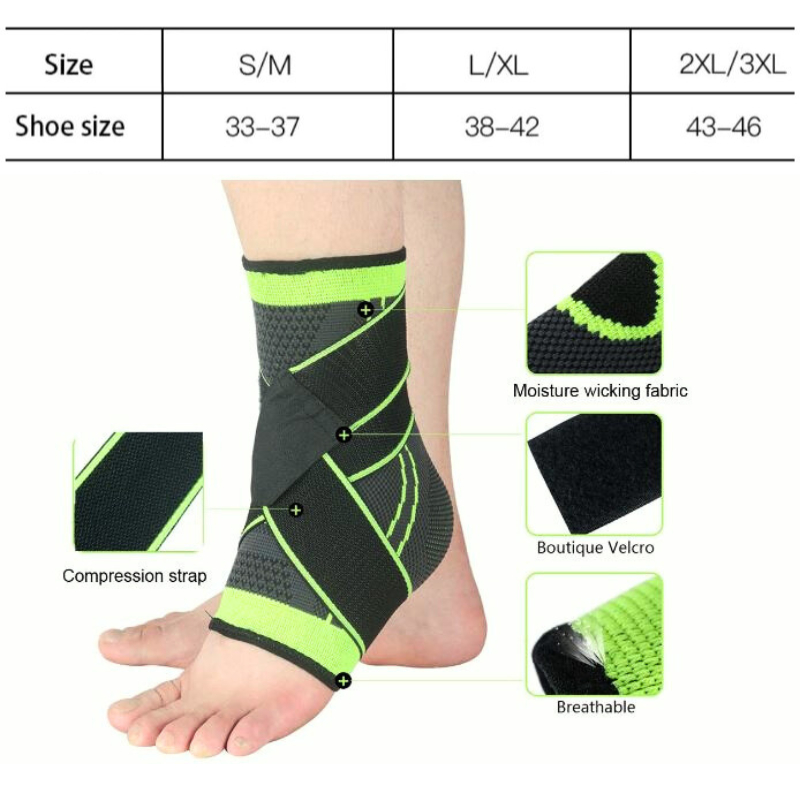 Deker Pelindung Pergelangan Tumit kaki Strap Adjustable Ankle Support Brace