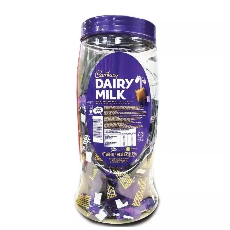 Coklat Cadbury Dairy Milk Jar / Toples ISI +- 90 PCS / TOPLES