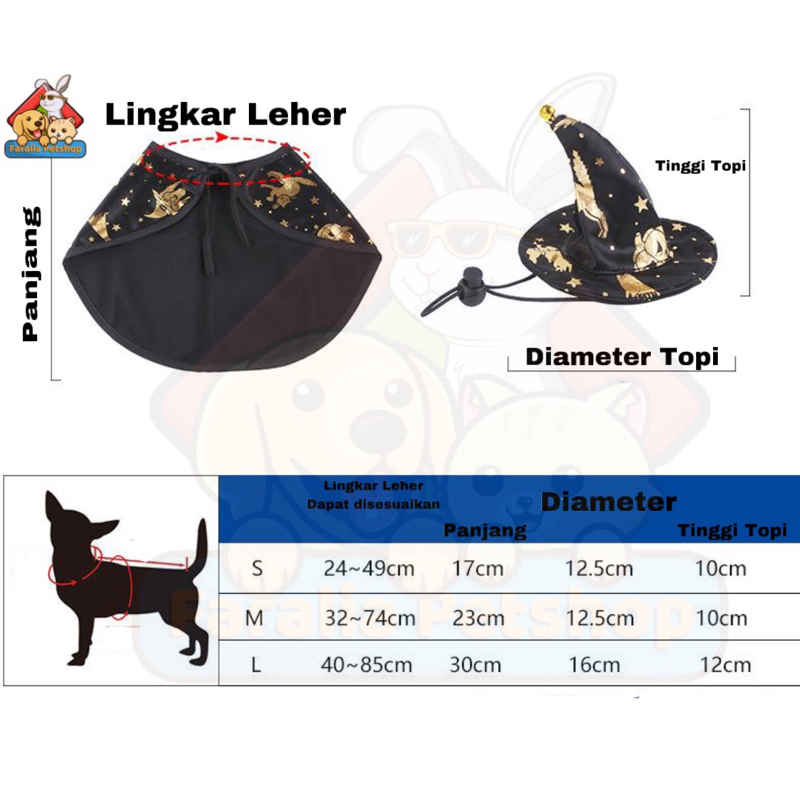 Jubah Baju Halloween Halowin Kucing Anjing Cat Dog Hoodie Cloths