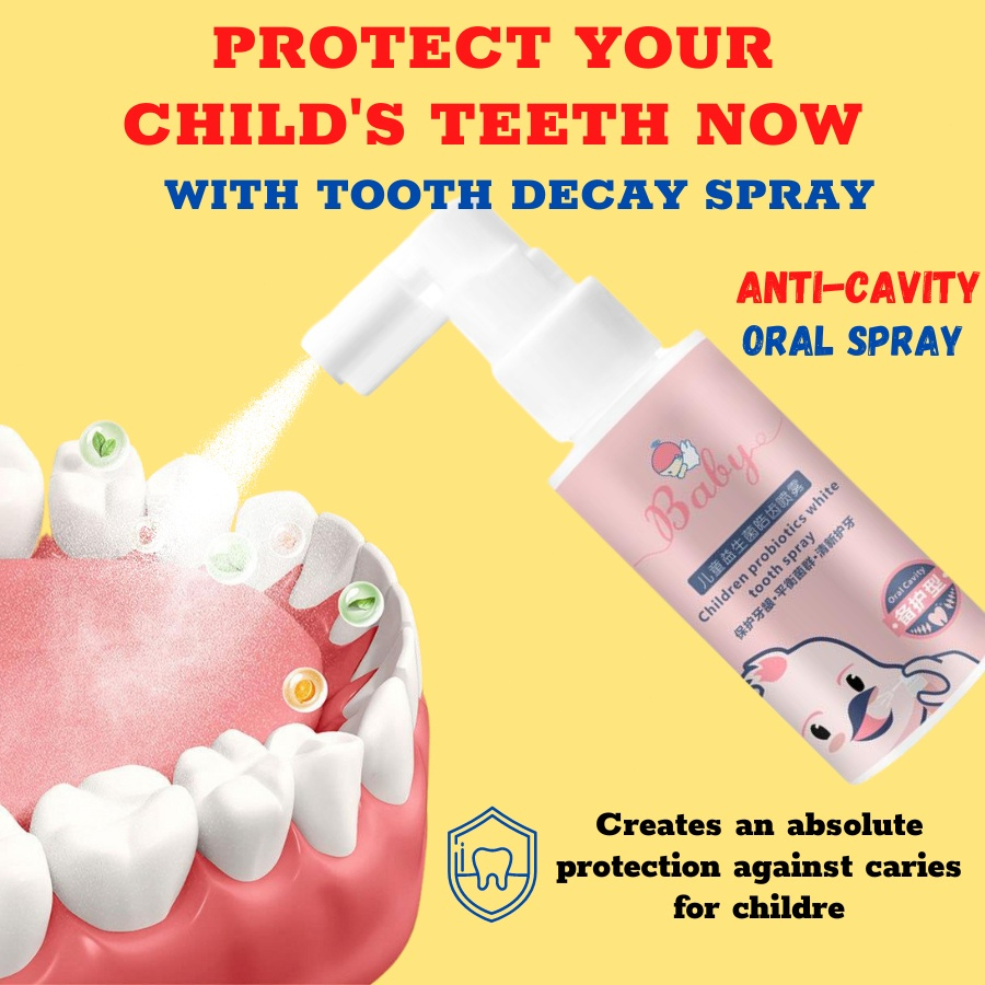 [COD] Baby Oral Cleansing Spray 40ml - 1-12 Years Old Children Probiotics Healthy Tooth Anti-Moth Repair Cavity