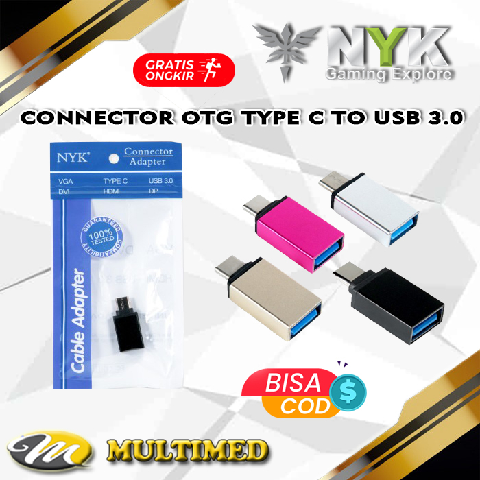 Connector Adapter Converter OTG USB to Type C 3.0 Fast Speed NYK