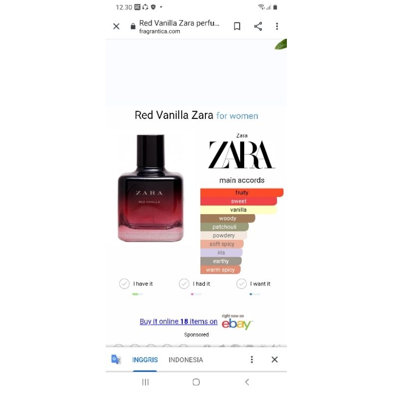 GoPerfume Fragrance Inspired Zara Red Vanilla Platinum