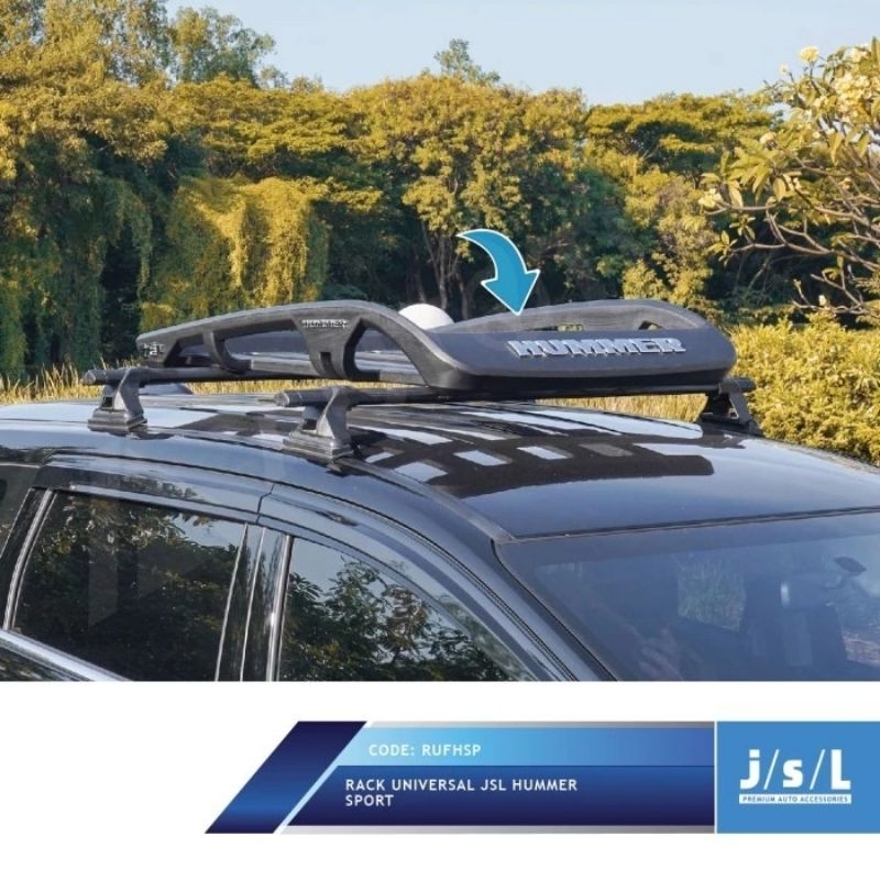 PAKET RACK BAGASI HUMMER UNIVERSAL RACK DAN ACTIVO SPORTY JEPIT BODY