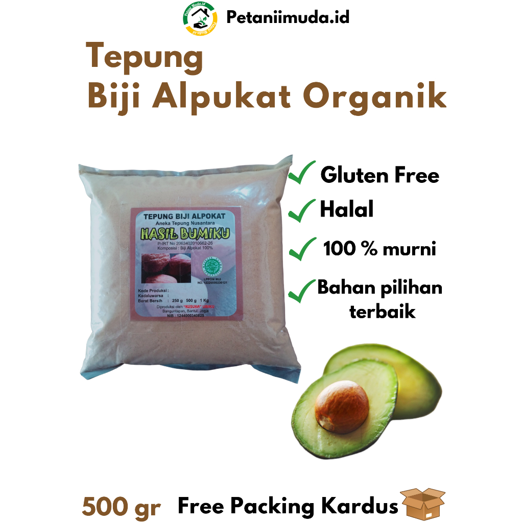 

Bubuk Biji Alpukat Murni kemasan 500 gram/Tepung Biji Alpukat Murni kemasan 500 gram