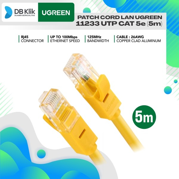 Patch Cord LAN UGreen - Kabel Cat 5e Utp UGreen Ethernet 5 Meter