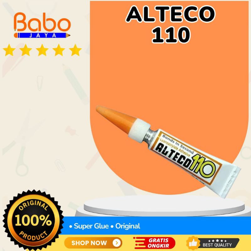 

BABO JAYA Lem Alteco 110 , Lem Instan , Power Glue , Super Glue .
