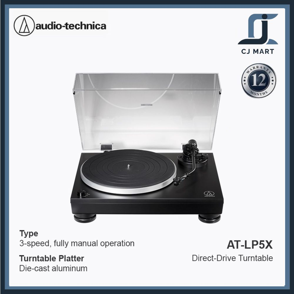 Audio-Technica AT-LP5x Fully manual Direct-Drive Turntable