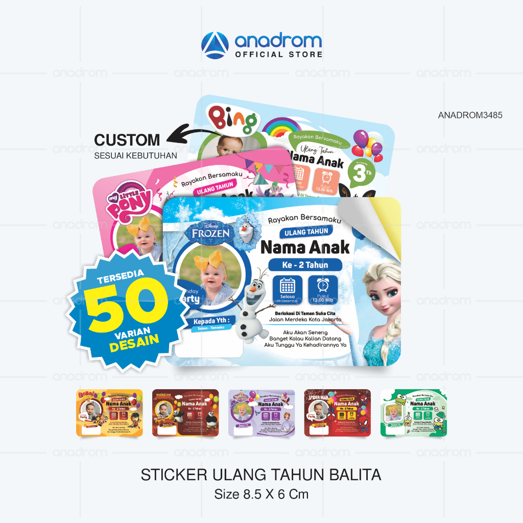 

Sticker Label Ulang Tahun Balita | Sticker Label Box Makanan | Anadrom 3485