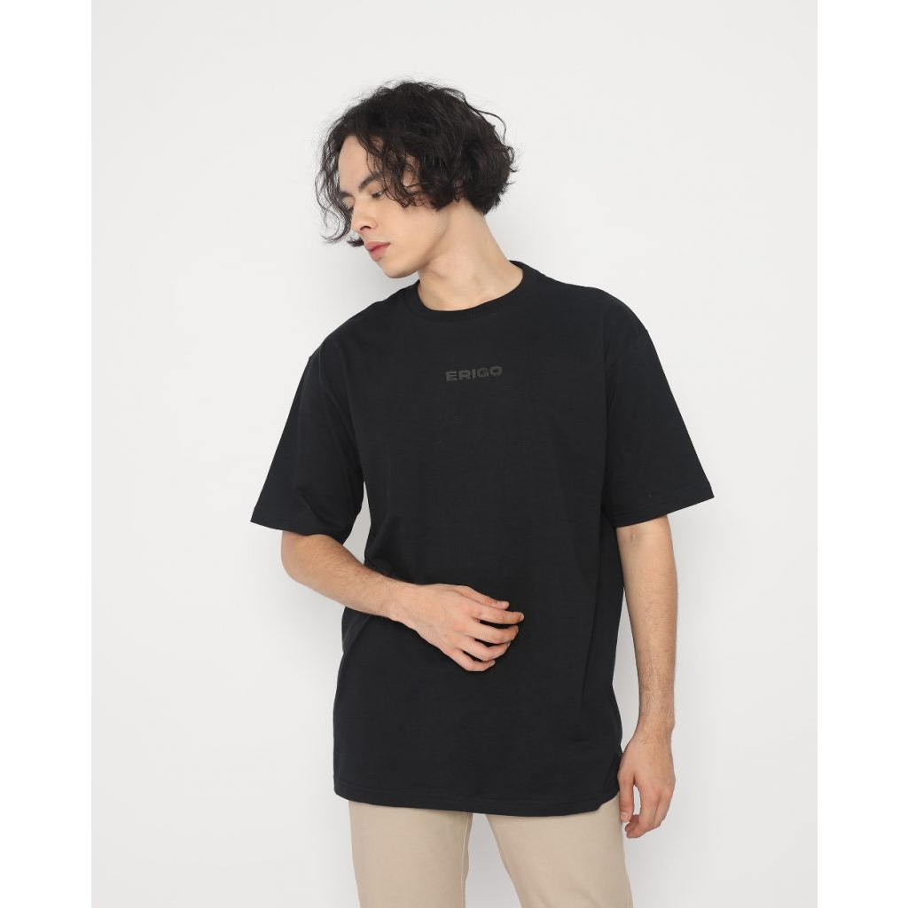 Erigo T-Shirt Oversize Antelope Black Unisex Kaos Distro Pria