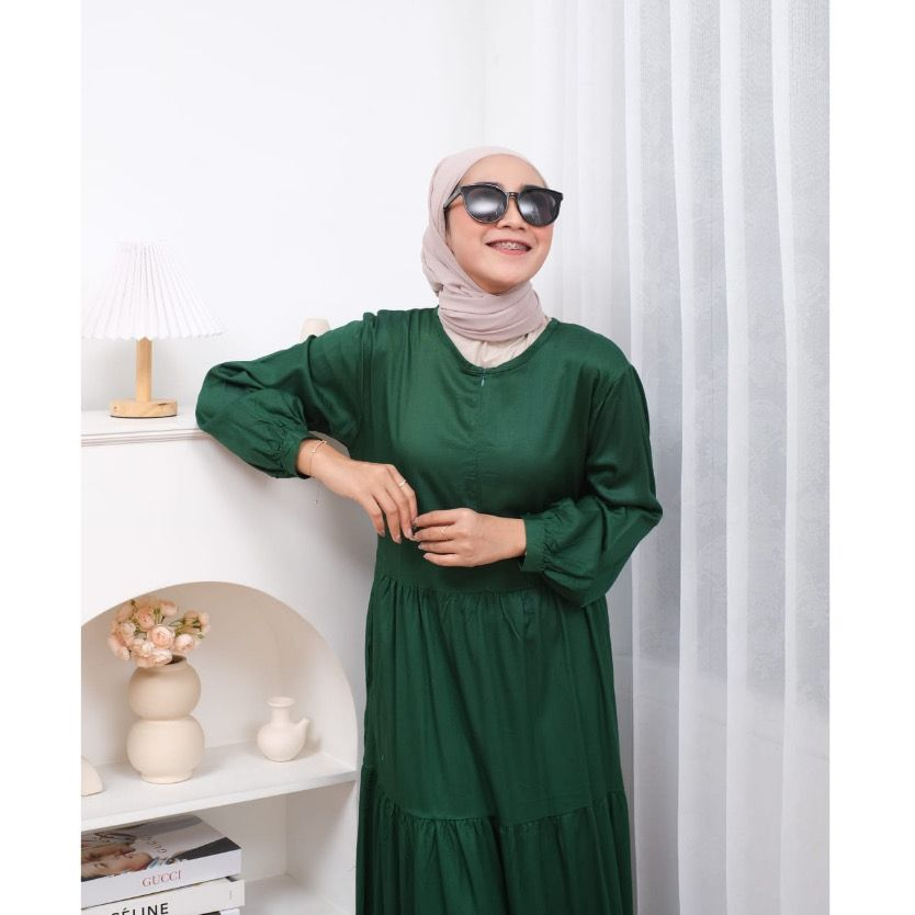 ALFAZZA/INARA DRESS/RAYON TWILL POLOS/DRESS WANITA JUMBO/BISA COD/DRESS BUSUI