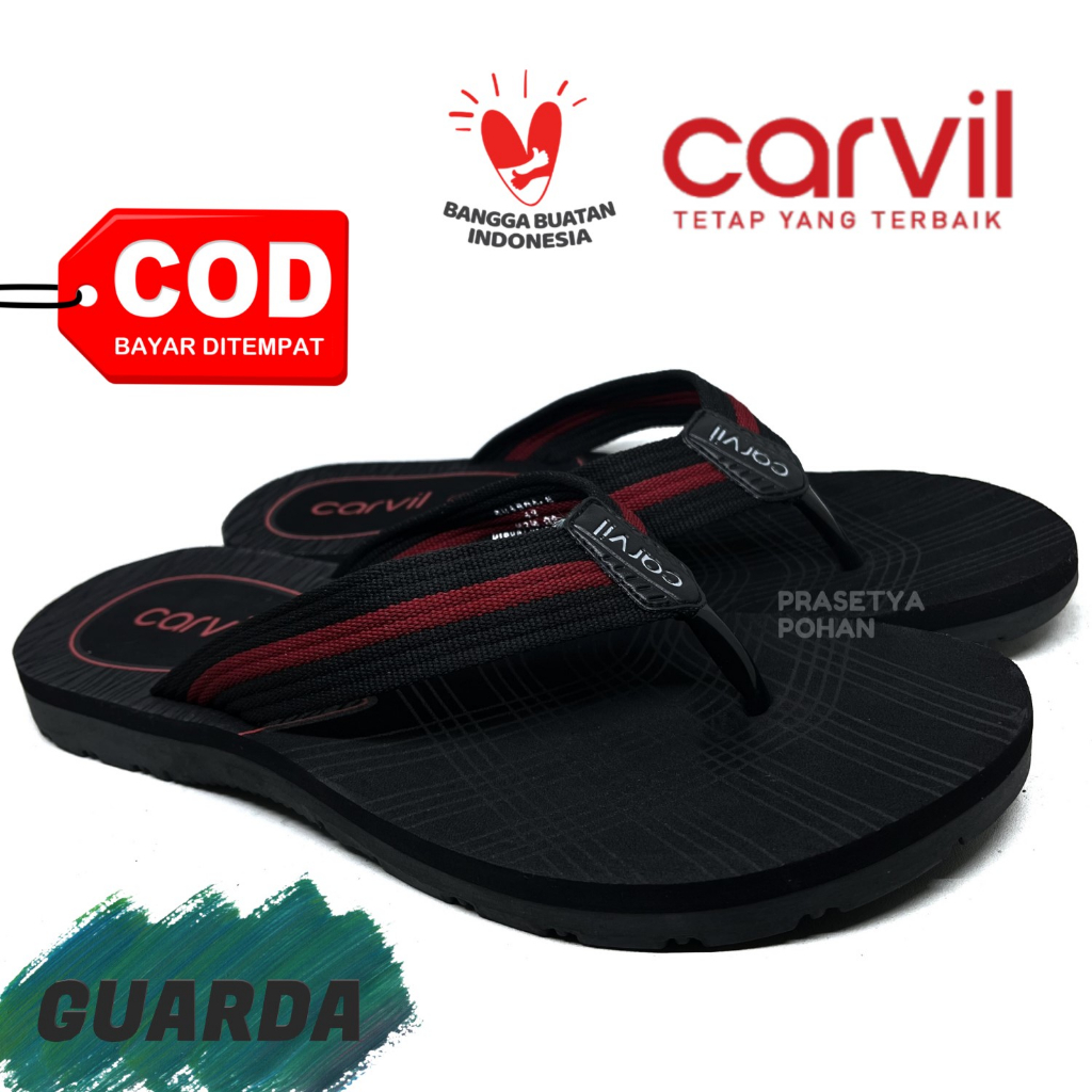 Sandal Pria Carvil Ukuran Besar 44 Original Anti Air - Sendal JUMBO