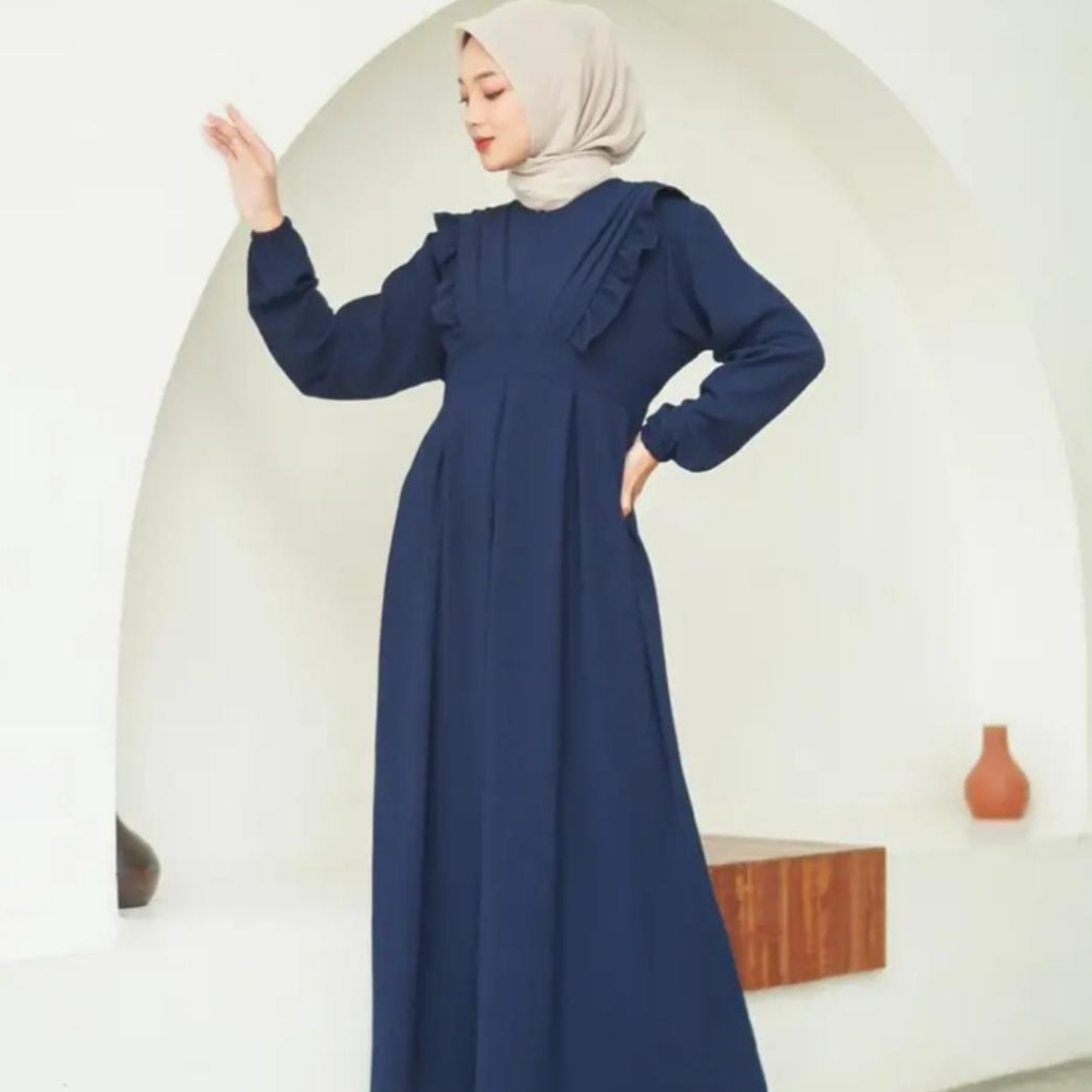 EVELYN DRESS POLOS CRINKLE AIRFLOW//GAMIS WANITA KEKINIAN SR.021