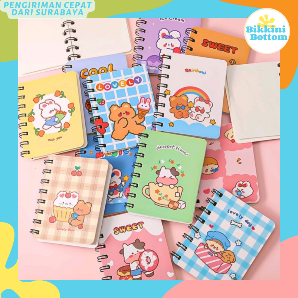 

Note Book Mini Kecil Spiral / Memo Kecil Journal Diary NB9