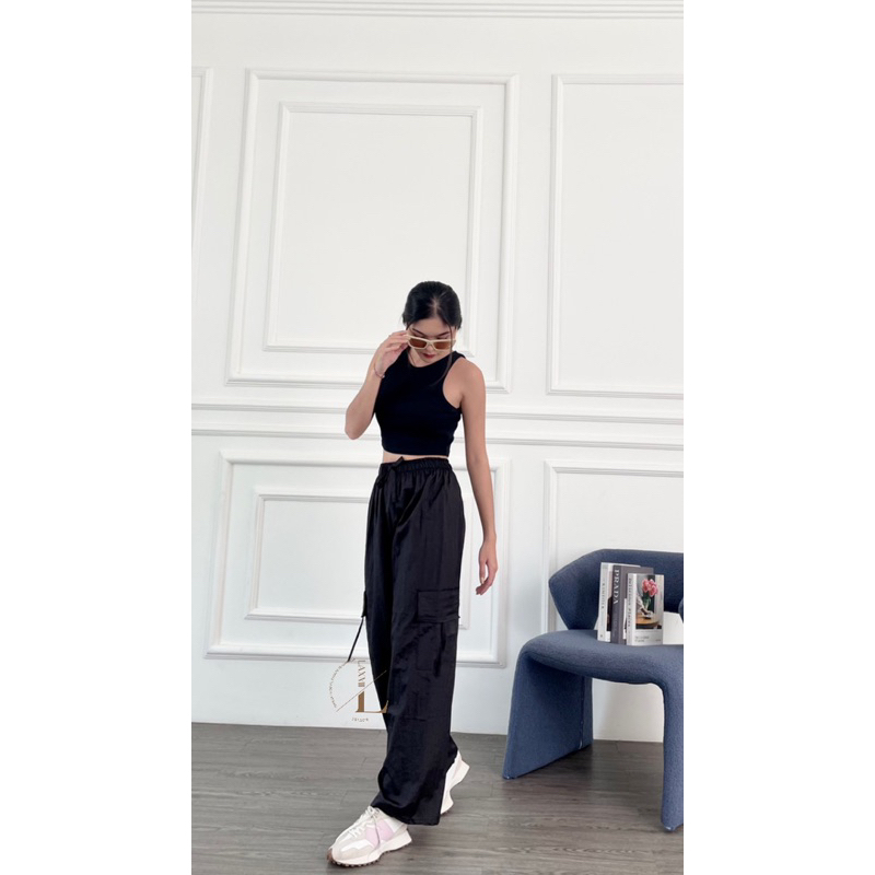 [LAXMI] Aluna Cargo Pants // Celana Cargo Parasut // Cargo Highwaist