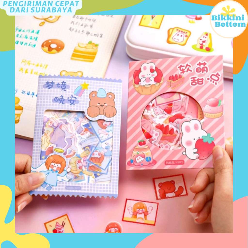 

Stiker DIY Sticker Journal Waterproof Lucu Imut Lembar ST3