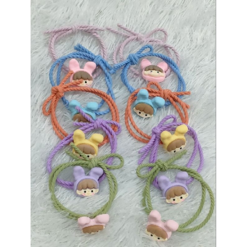 IKAT RAMBUT + GELANG KOREA DOUBLE BONEKA