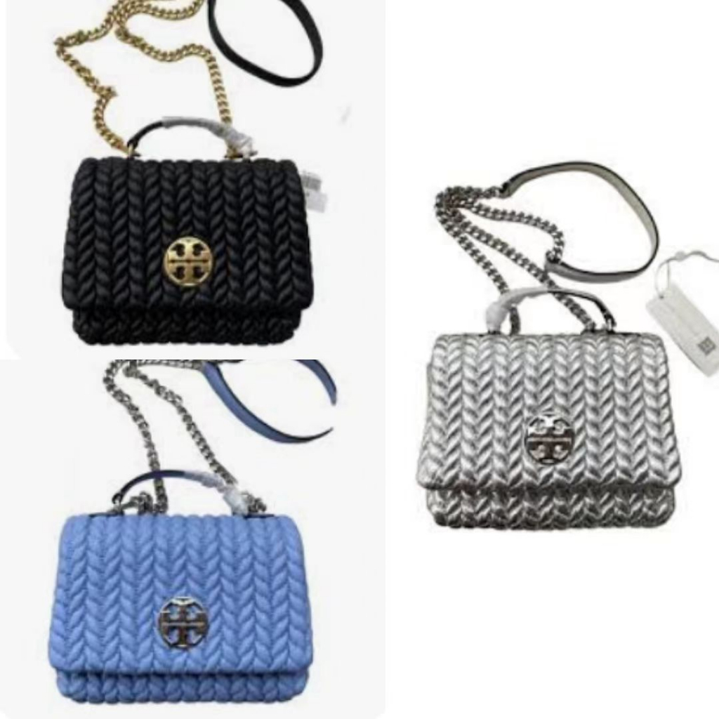 TB 142582 New Tri Color Sheepskin Pleated Quilted Chain Bag Flip Bag Handbag Crossbody Bag Full Sheepskin