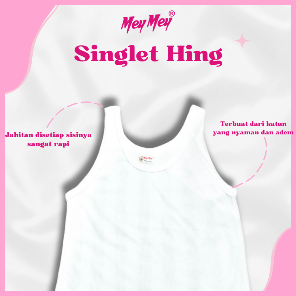 SINGLET PRIA / SINGLET ANAK DAN DEWASA / KAOS DALAM PRIA / MEY MEY