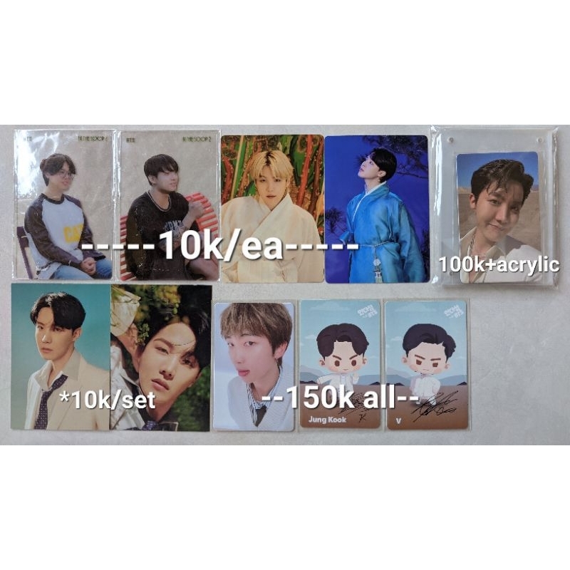 wts pc mpc mini photocard bts namjoon rm seokjin yoongi suga hoseok jhope jimin taehyung v jungkook 