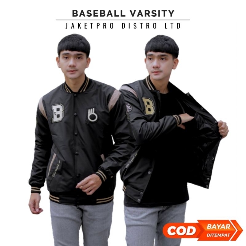 Jaket Baseball Varsity Tebal / Jaket Bomber Pria / Varsity Jacket Waterproof Original