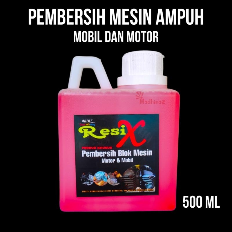 Resix penghilang kerak karat membandel pada mesin mobil motor pembersih blok mesin cairan ampuh penghilang kerak membandel 500 ml