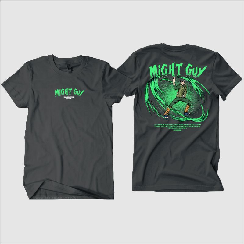 kaos anime Naruto.Might guy