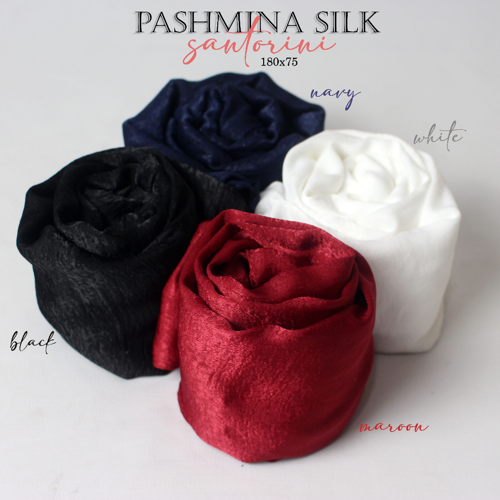 JUNE - Hijab Santorini Premium | Pashmina Santorini Silk  | Pashmina Santorini Shimmer
