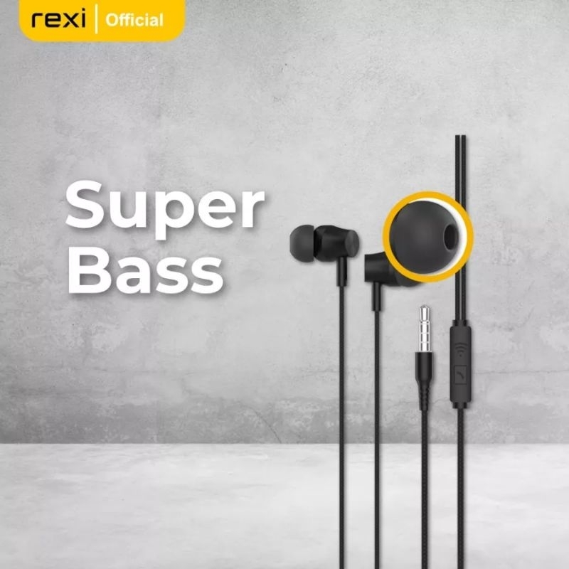 Rexi Ei03 Super Bass Noise Cancelation Wired Earphone