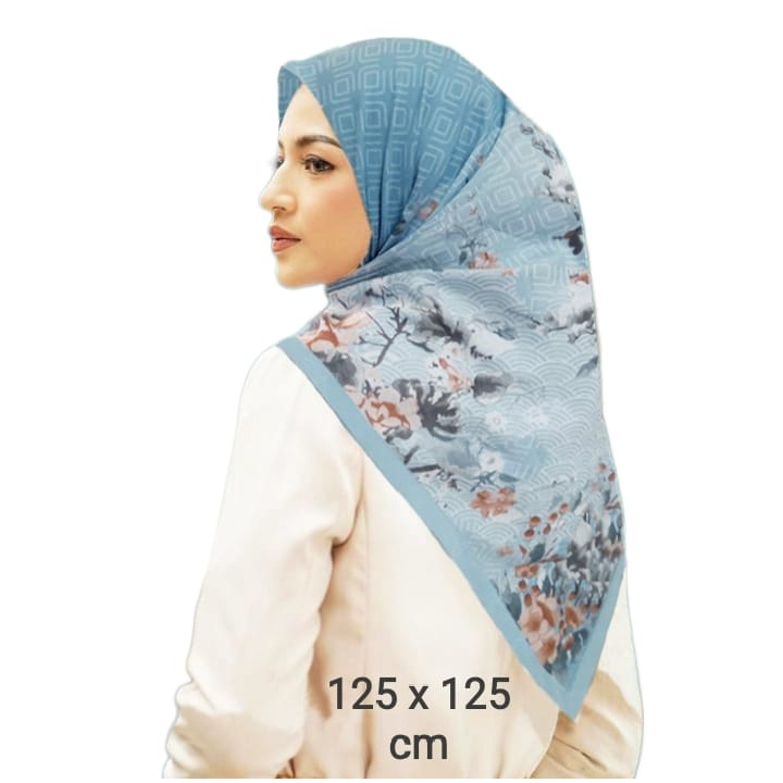 DISKON !! HIJAB SEGI EMPAT SYARI MOTIF YULIDAR JILBAB VOAL PREMIUM KERUDUNG PERSEGI UKURAN JUMBO