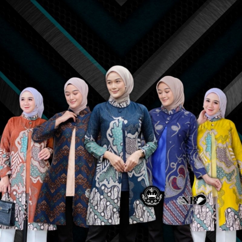 Atasan Batik Dolby Dolbi Dobby Doby Tenun Sutra Tulis Halus Katun Atasan Batik Wanita Seragam Murah