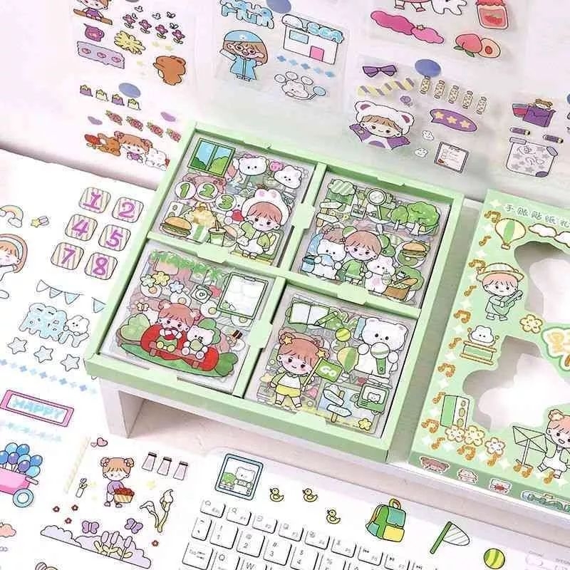 

Sticker motif kartun lucu Sticker korean style waterproof mainan anak isi 100 lembar