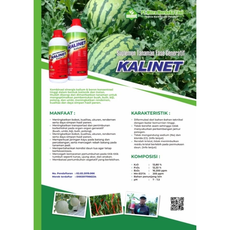 KALINET 500 ML KALIUM CAIR SUPLEMEN TANAMAN FASE GENERATIF