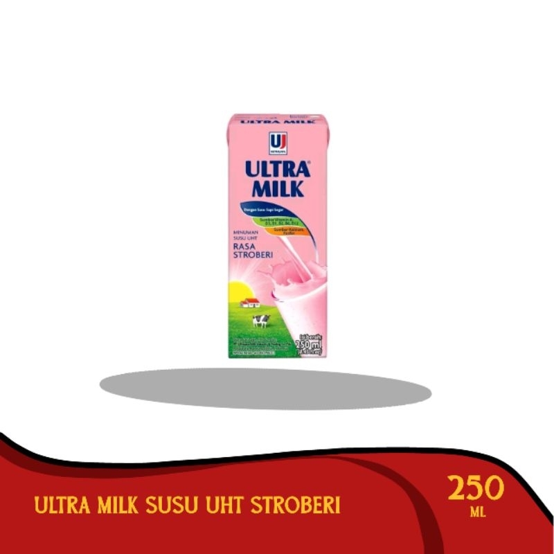 

ULTRA MILK Susu UHT Stroberi 250 ml