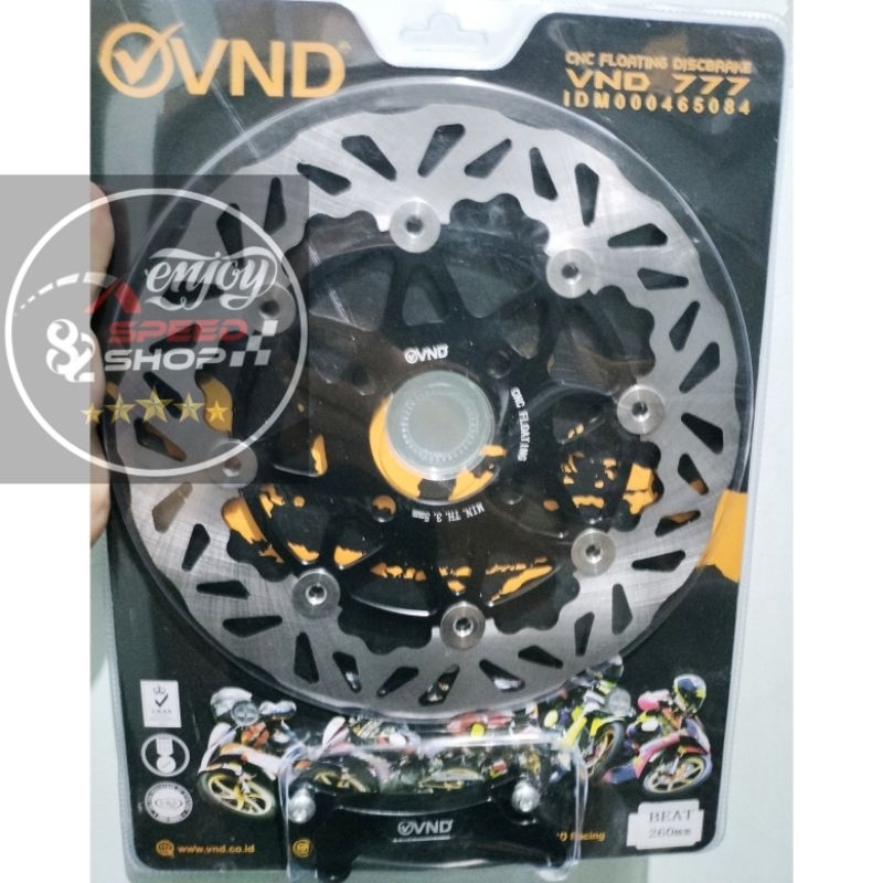 Disc brake piringan cakram Vnd 777 plus breket 260 mm all Beat scopy vario Lubang 4