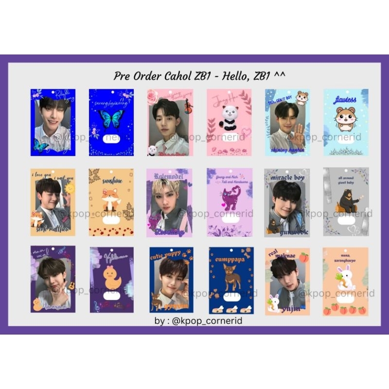 Card Holder ZEROBASEONE - Hello ZB1 (Cahol Kpop) - Photocard Holder