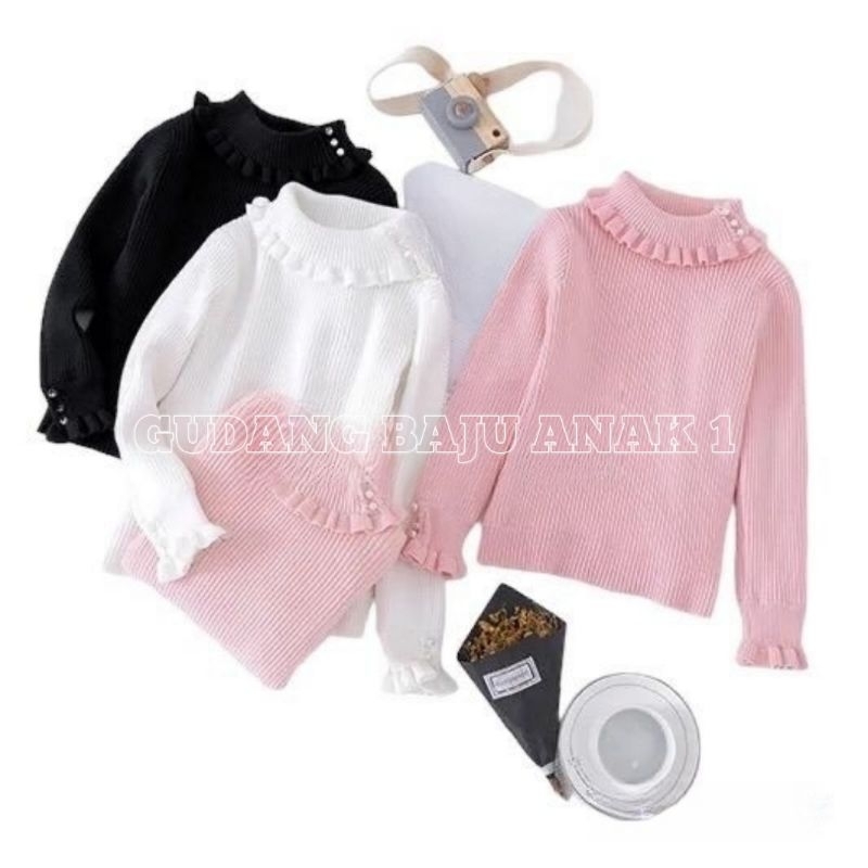 ATASAN BAJU RAJUT ANAK PEREMPUAN MODEL KOREA