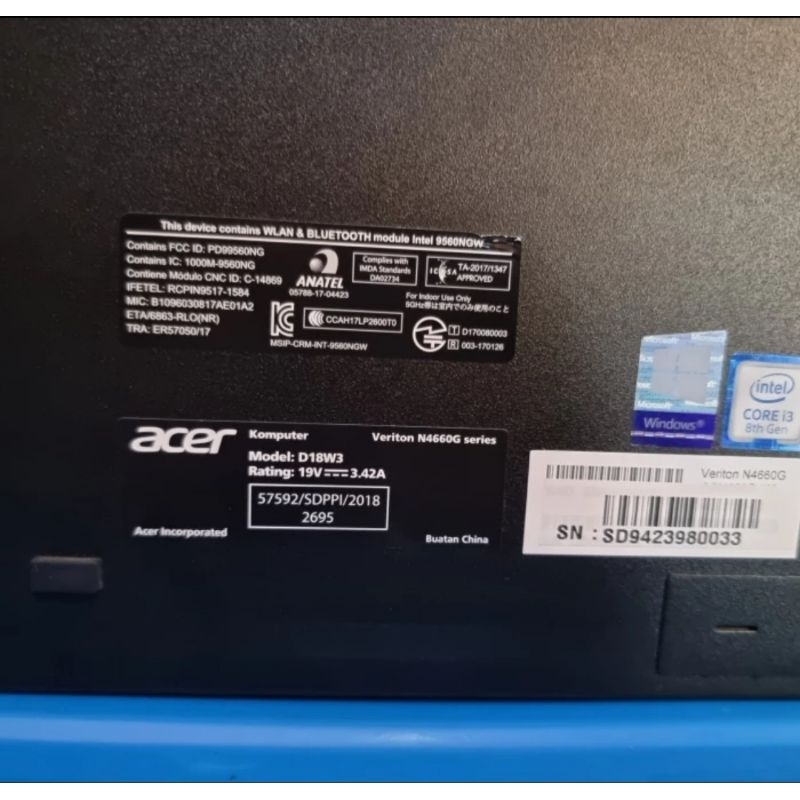 mini Pc acer veriton n4660G *core i3 8100T ram 8 gb ssd 128  -WIFY-BELUTUT