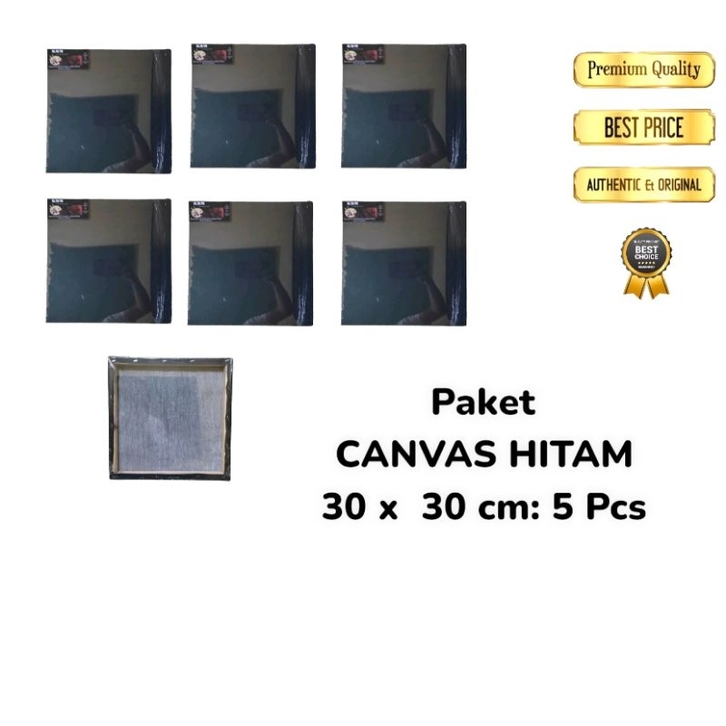 

RK KANVAS LUKIS 30x30 CM (Paket Isi 5 pcs) CANVAS LUKIS HITAM/KANVAS MARSOTO TEBAL