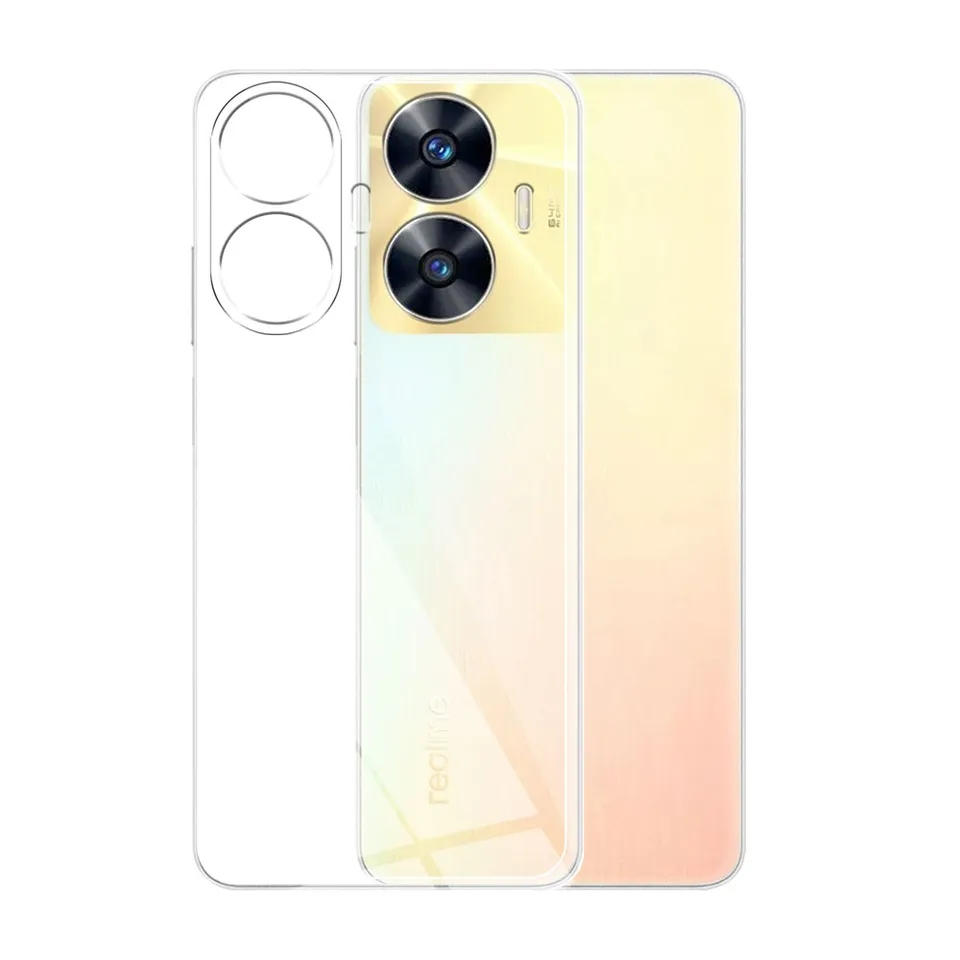 Silicone Clear Transparan Realme C30 C31 c33 C35 C53 C55 C11 C20 C21 C21y C25 C25S C25Y C2 Narzo 50 50a Case Cover Casing