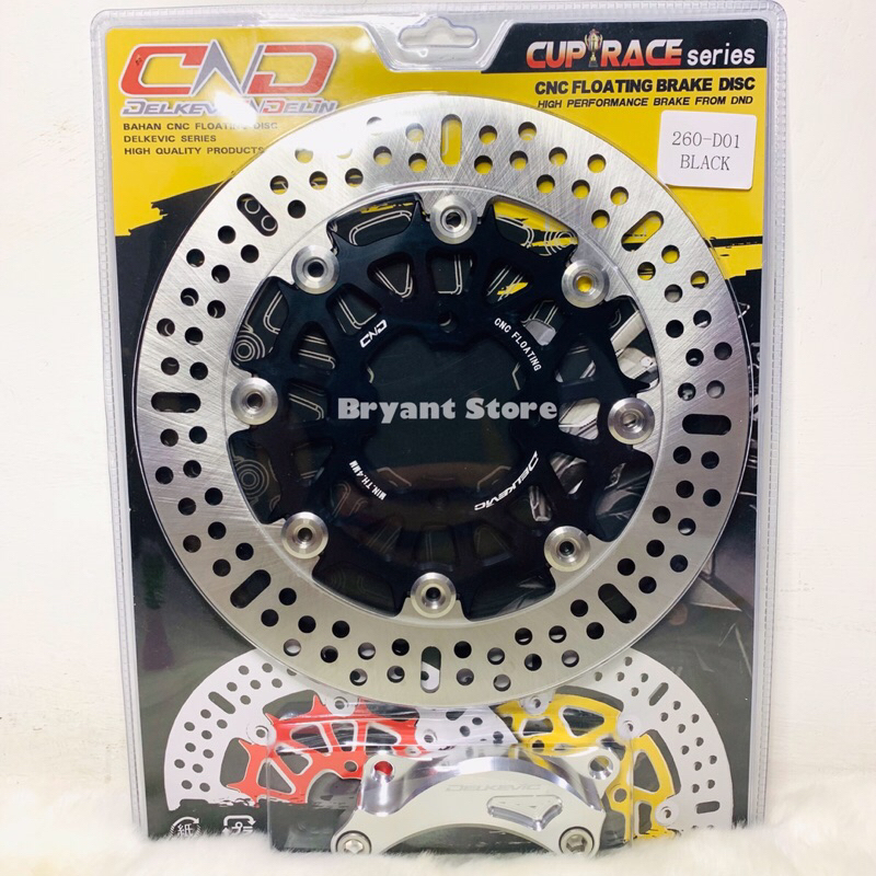 PIRINGAN CAKRAM DEPAN DELKEVIC 260MM D01 MIO SMILE XEON MIO SOUL DCNC FLOATING BRAKE DISK STANLESS HOLE LUBANG BAUT 4