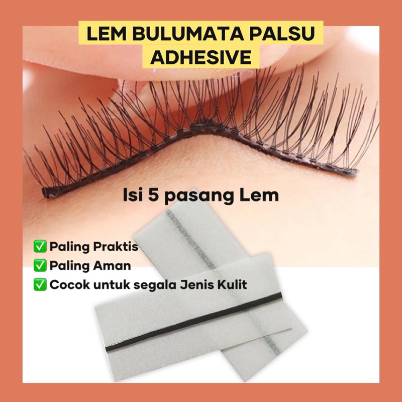 5 Pasang LEM BULUMATA PALSU MAGIC LEM BULUMATA AMAN