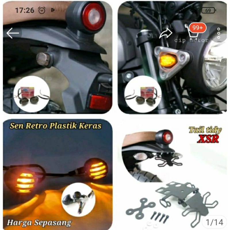 tail tidy XSR 155 spakbor belakang XSR 155 breket plat nomor XSR 155