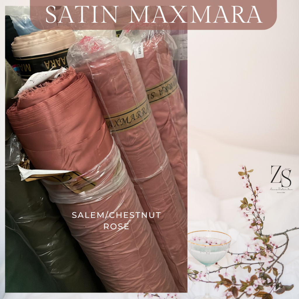 Kain Satin Maxmara Luxury Warna Salem Chestnut Rose